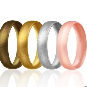 Women’s ROQ Silicone Ring Set of 4 Affordable Comfort